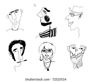portraits of people of different characters. We are all so different and so beautiful.
