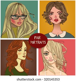 portraits of young women
