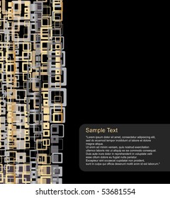 Portrayal of abstract pattern, composed of squares