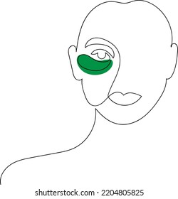 Portret minimalistischer Stil. Kontinuierliche Linie. Ein Zeichenstil für eine Linie.