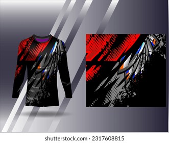 ports jersey and tshirt template sports design for football racing gaming jersey vector
