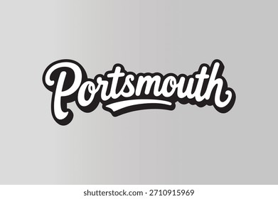 Portsmouth Script Lettering mit Schatteneffekt