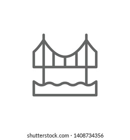 Portugal, Abril bridge icon. Element of Portugal icon. Thin line icon for website design and development, app development. Premium icon