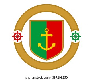 portugal anchor navy marine harbor port symbol icon image