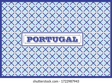 Portugal azulejo ceramic tile pattern