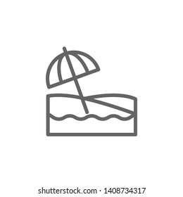 Portugal, beach icon. Element of Portugal icon. Thin line icon for website design and development, app development. Premium icon