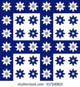 Portugal ceramics Seamless  Pattern. Vector Background. Regular  Texture