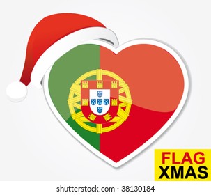 portugal christmas heart flag