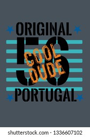 portugal cool dude,t-shirt design vector 