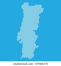 Portugal country map made up of people icon
