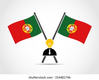 Portugal Crossed Flag Emblem Politician Lack Of Agenda