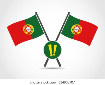 Portugal Crossed Flag Emblem Sensation