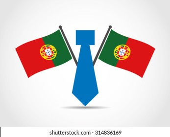 Portugal Crossed Flag Emblem Task Duty