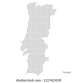Portugal dotted map. Vector eps10.