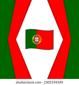 Portugal Flag Abstract Background Design Template. Portugal Independence Day Banner Social Media Post. Portugal Design
