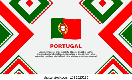 Portugal Flag Abstract Background Design Template. Portugal Independence Day Banner Wallpaper Vector Illustration. Portugal Independence Day