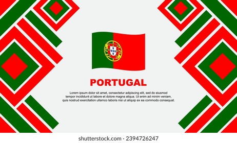 Portugal Flag Abstract Background Design Template. Portugal Independence Day Banner Wallpaper Vector Illustration. Portugal