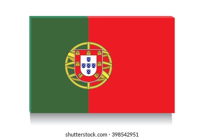 Portugal flag as art object.Vector illustration.