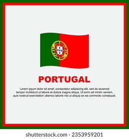 Vorlage für die Gestaltung der Flagge in Portugal. Portugal Independence Day Banner Social Media Post. Portugal-Banner