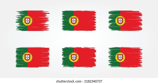 Portugal Flag Brush Collection. National Flag