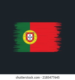 Portugal Flag Brush. National Flag