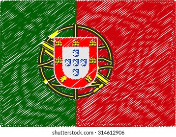 portugal flag embroidered zigzag