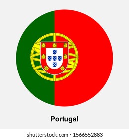 Portugal flag icon isolated vector illustration