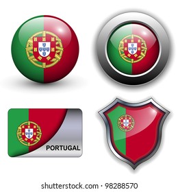 Portugal flag icons theme.