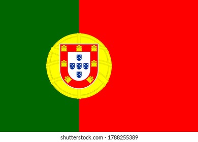 Vector de imagen de la bandera de Portugal. EPS.file.