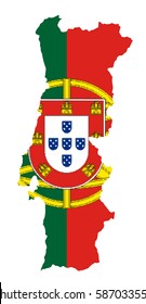 Portugal flag map