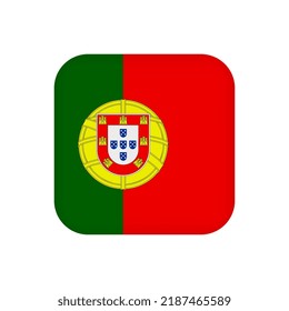 Portugal flag, official colors. Vector illustration.