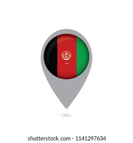 Portugal flag pin map icon, isolated vector illustration eps 10