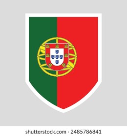 Portugal Flag Shield Shape Frame