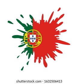 portugal flag splash design vector illustration 