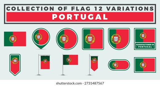 Portugal Flag Variations. A Collection of 12 Unique Designs