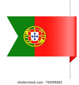 Portugal Flag Vector Bookmark Icon - Illustration