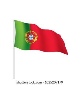 Portugal flag, vector illustration on a white background