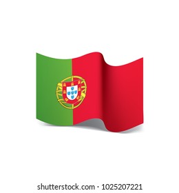 Portugal flag, vector illustration on a white background