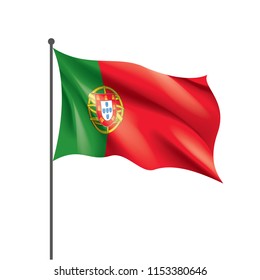Portugal flag, vector illustration on a white background