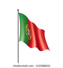 Portugal flag, vector illustration on a white background