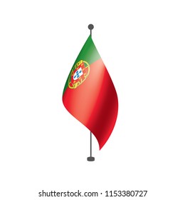 Portugal flag, vector illustration on a white background