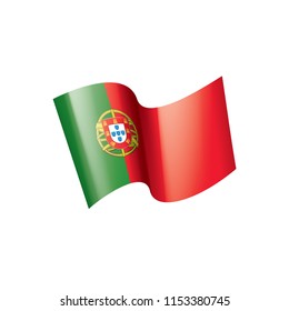 Portugal flag, vector illustration on a white background