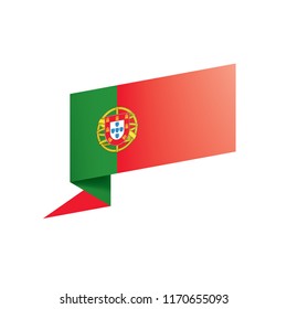 Portugal flag, vector illustration on a white background