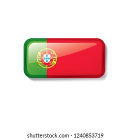 Portugal flag, vector illustration on a white background