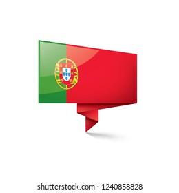 Portugal flag, vector illustration on a white background