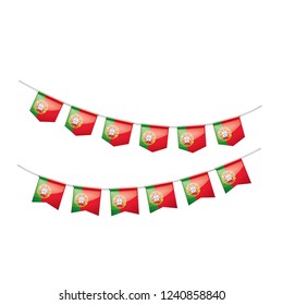 Portugal flag, vector illustration on a white background
