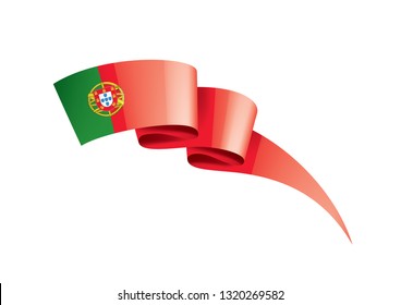 Portugal flag, vector illustration on a white background