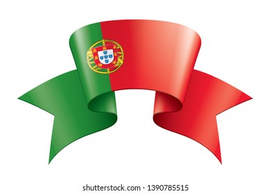 Portugal flag, vector illustration on a white background