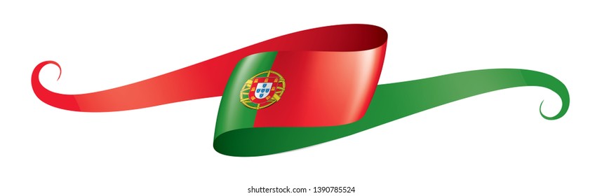 Portugal flag, vector illustration on a white background