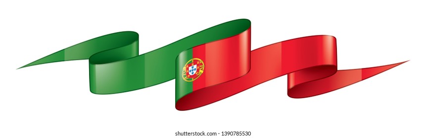 Portugal flag, vector illustration on a white background